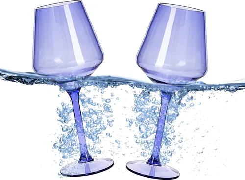 Miniatura 11 de Copas de vino de plástico irrompible de estilo europeo, juego de 4 vasos de vino de acrílico Tritan, irrompible, color transparente, irrompible, sin