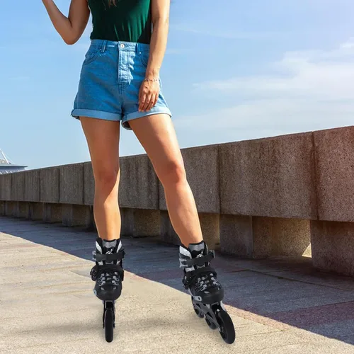 Miniatura 3 de Patines en línea, 3 ruedas de 3.937 in 4 tamaños ajustables en línea patines de velocidad para niños, niñas, adolescentes – Patines profesionales