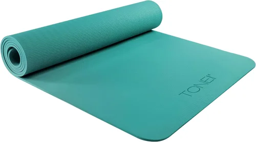 Miniatura 16 de TONE Fitness Esterilla de yoga antideslizante de 1/4 pulgadas de grosor para ejercicios y pilates para entrenamientos en casa con correa