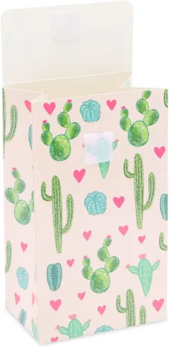 Miniatura 8 de Bolsas de regalo de cactus para fiesta de cumpleaños (rosa, paquete de 24)