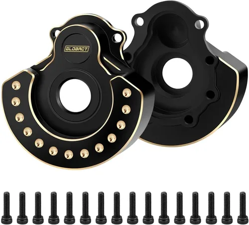 Miniatura 3 de GLOBACT Latón LCG Heavy Weight Caster Blocks Protal Drive C-Hubs 2.96 oz Contrapeso para 1/10 TRX4 TRX6 RC Crawler Car Upgrades Parts (2PCS)