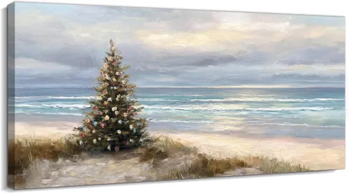 Miniatura 10 de GUTTATY Lienzo decorativo para pared, cuadros del océano, pintura de arte costero para decoración de pared de sala de estar, póster de mar, arte