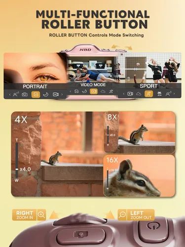 Miniatura 5 de Cámara digital, cámaras de vlogging 4K de 64 MP para fotografía con tarjeta de 64 GB, cámara digital portátil compacta de apuntar y disparar