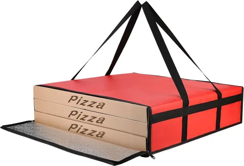 Miniatura 13 de Bodaon Bolsas de pizza para entrega, bolsa de entrega de pizza aislada para conductores de entrega, 20 x 20 x 6 pulgadas, bolsas calentadoras