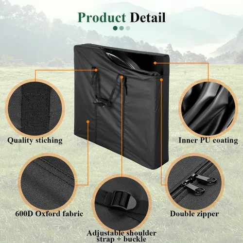 Miniatura 3 de Bolsa de almacenamiento de mesa plegable de 6 pies, bolsa de transporte portátil impermeable 600D para mesas plegables de pícnic/campamento/fiesta
