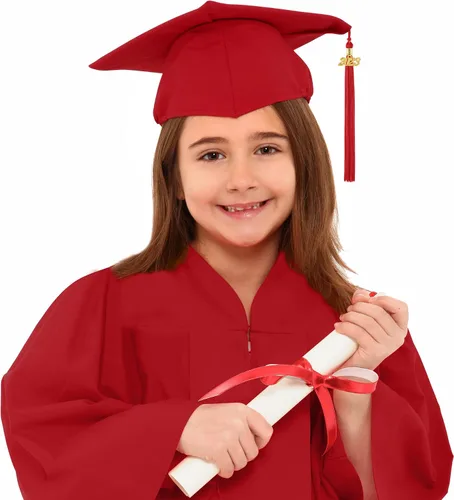 Miniatura 7 de Aneco Juego de gorro de graduación para jardín de infantes preescolar con borla 2023 y banda de graduación para tamaño infantil