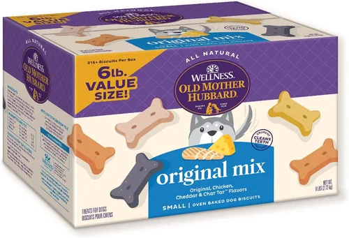 Old Mother Hubbard by Wellness Classic - Galletas pequeñas surtidas para perros, sabor original, horneadas, naturales y crujientes para entrenarlo o
