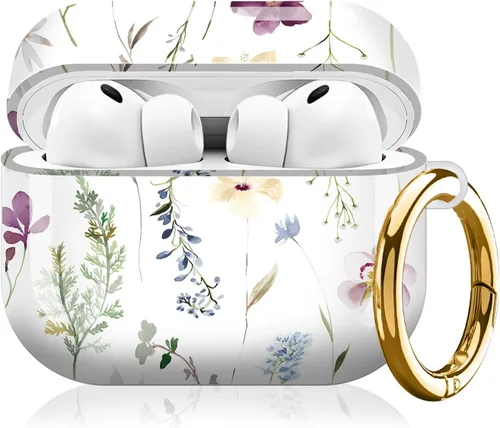 Miniatura 21 de Compatible con AirPod Pro 3 (2025), bonita funda para mujeres y hombres, protección completa, a prueba de golpes, con llavero, accesorios de funda