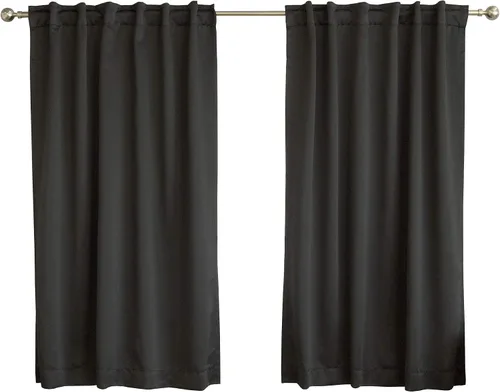 Miniatura 28 de Best Home Fashion cortina opaca con aislamiento térmico sólido para grifo, 215 centímetros de largo. Gris Oscuro