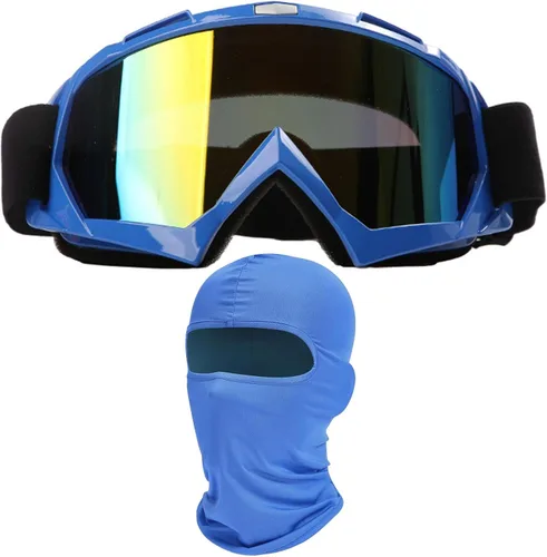 Miniatura 33 de Gafas de motocicleta con máscara facial, resistentes al viento, gafas de esquí de carreras de motocross, gafas protectoras de seguridad