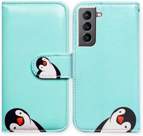 Miniatura 27 de Bcov Funda para Galaxy S22, diseño de pájaro negro y verde con tapa para teléfono con ranura para tarjeta y soporte para Samsung Galaxy S22 5G