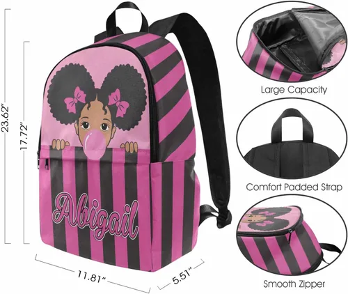 Miniatura 129 de Texto personalizado Elefante desgaste gafas mochila mochila mochila casual Daypack bolsa para mamá niñas, color86-4, Mochilas Daypack