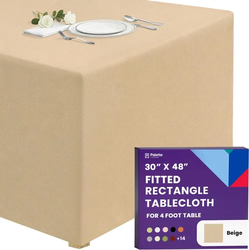 Miniatura 18 de Gee Di Moda - Mantel rectangular a medida en poliéster lavable para mesa de 4 pies, ideal para mesa de bufé, fiestas, cenas, bodas, vacaciones