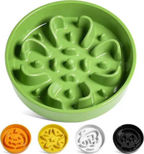 Miniatura 35 de LE TAUCI Cuencos para perros de cerámica de alimentación lenta, cuenco de alimentación lenta de 1.5 tazas para razas pequeñas y medianas, cuenco