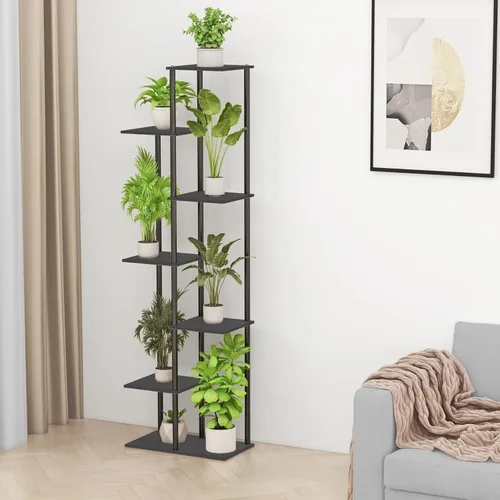 Miniatura 7 de Soporte para plantas de interior de 7 niveles y 8 macetas, estante de madera de metal para plantas, múltiples macetas de esquina para plantas