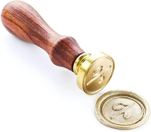 Miniatura 33 de VOOSEYHOME - Sello de cera, letra inicial escrita a mano con mango de palisandro, decoración en invitaciones, sobres de correo, tarjetas, libros