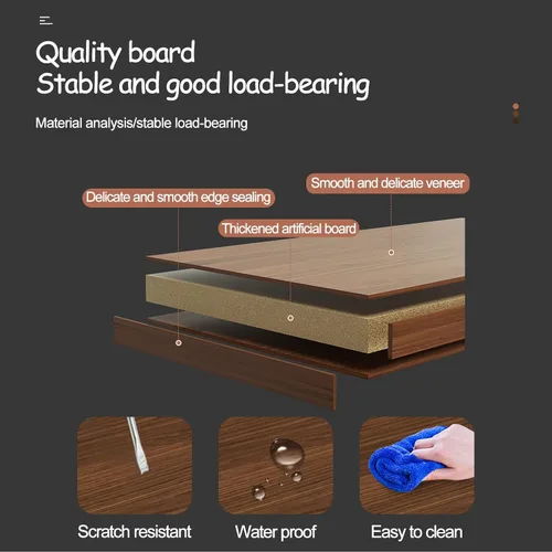 Miniatura 3 de DELURA Mesa auxiliar en forma de C, mesa auxiliar pequeña para sofá y cama, espacios pequeños, sala de estar, dormitorio, mesa rústica