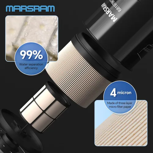 Miniatura 3 de Marsram Juego de separadores de agua de filtro de combustible Compatible con Dodge Ram 2500 3500 4500 5500 6.7L Cummins Diesel Turbo Motores 2013