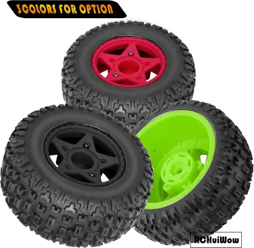 Miniatura 6 de Ruedas y neumáticos hexagonales RC de 0.472 in/0.551 in para camión escala 1/10, neumáticos de camión RC para 1/10 Slash 2WD 4 × 4 Senton Axia1 L0SI