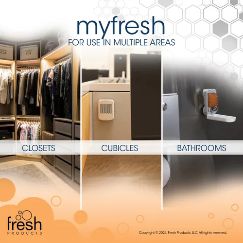 Miniatura 6 de Fresh Products myfresh - Ambientador personal 2.0 con tecnología de fragancia seca para espacios pequeños, diseño compacto, sensor de movimiento