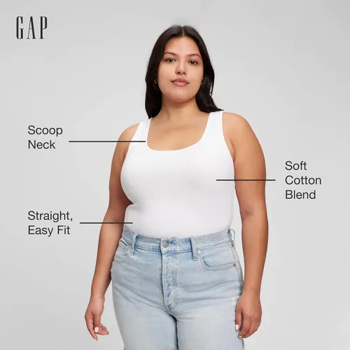 Miniatura 3 de GAP Camiseta sin mangas moderna para mujer (3 unidades)