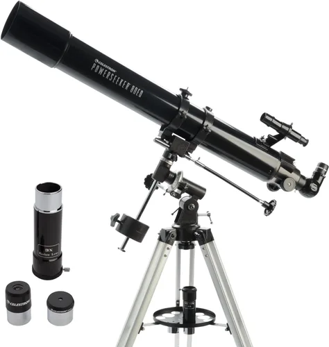 Miniatura 9 de Celestron - Telescopio PowerSeeker 70EQ - Telescopio ecuatorial alemán manual para principiantes - Compacto y portátil - Paquete de software