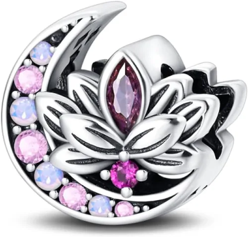 Miniatura 28 de Pulsera y collar de plata de ley 925 con dije de corazón, mariposa, loto, avión, viaje, lindo gato, cuentas, regalo para mujer
