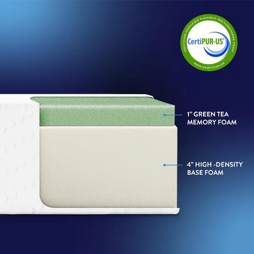 Miniatura 10 de Best Price Colchón de Espuma Viscoelástica de Té Verde para Niños y Adultos, Firmeza Media, Tamaño Completo de 5 Pulgadas, Bed-in-A-Box