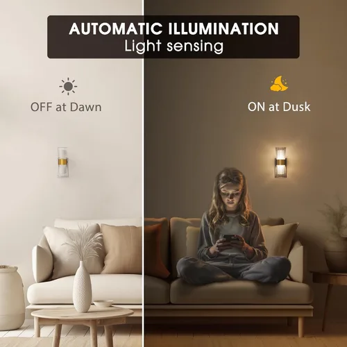 Miniatura 3 de Luz nocturna enchufable a la pared, paquete de 2, luz nocturna de rotación de 320° con sensor de luz del atardecer al amanecer, blanco suave 3000K