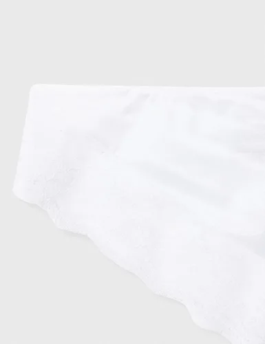 Miniatura 4 de Maidenform Bragas Comfort Devotion con parte trasera con encaje tipo tanga para mujer, 8, Blanco