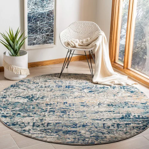 Miniatura 60 de SAFAVIEH Colección Madison - Alfombra de acento 2'2" x 4', negro y dorado, diseño abstracto moderno, no desprende pelusa y fácil cuidado, ideal