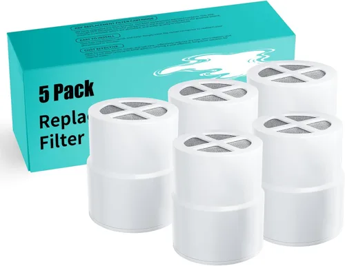 Miniatura 9 de Paquete de 3 filtros de repuesto para cabezal de ducha JOLIE, compatible con cartucho de filtro de ducha JOLIE, reduce el cloro, metales pesados e 3