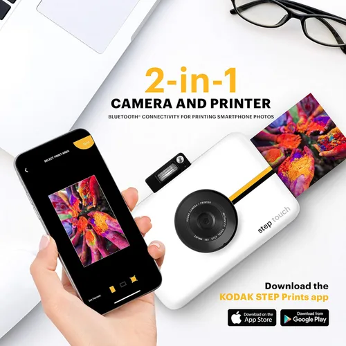 Miniatura 2 de Kodak Step Touch Cámara digital de 13 MP e impresora instantánea con pantalla táctil LCD de 3.5, video HD de 1080p - Suite de edición, Bluetooth