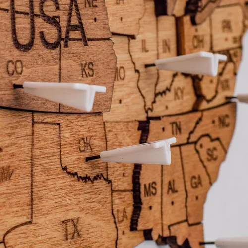 Miniatura 6 de Enjoy The Wood Mapa del Mundo de Madera 3D Arte de Pared Decoración de Pared de Madera Grande Idea de Regalo de Inauguración de Casa Arte Mapa