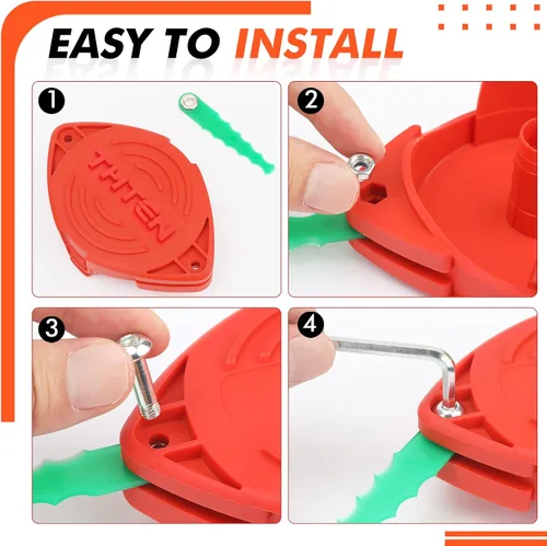 Miniatura 3 de THTEN SF-080 - Juego de 18 cuchillas para recortar césped compatible con Black & Decker GH3000 LST540 GH3000R LST540B