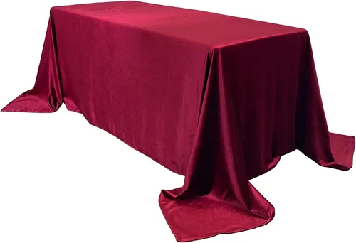 Miniatura 13 de YOUR CHAIR COVERS - Manteles rectangulares de terciopelo real - Mantel sin costuras de alta calidad para mesas rectangulares estándar de 5.9 ft