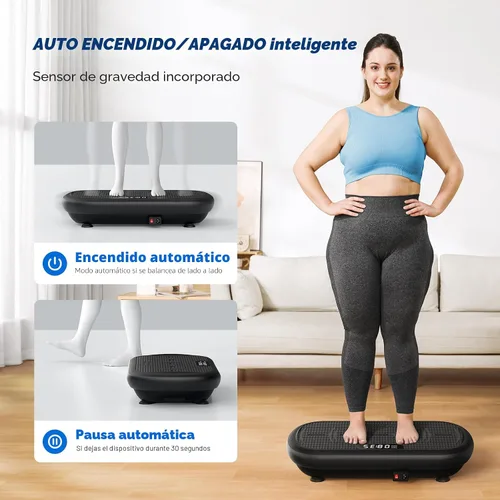 Miniatura 3 de MERACH - Máquina de plataforma vibratoria para ejercicio, capacidad de 440 libras, Bluetooth y pedal de silicona, estimula la grasa profunda