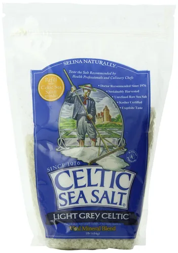Miniatura 8 de Celtic Sea Salt Sal gruesa gris claro, 1/4 libra, 4 onzas