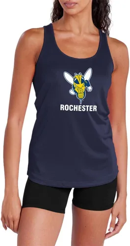 Miniatura 14 de Camiseta deportiva sin mangas oficial de NCAA Collegiate para mujer, con espalda cruzada, colección con logotipo primario