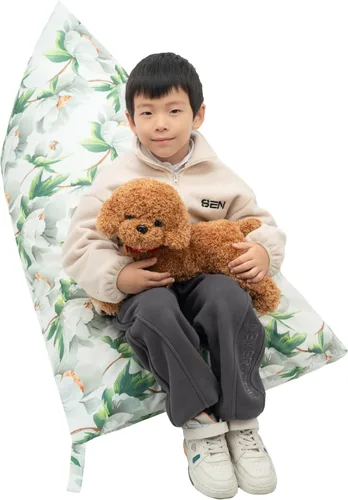 Miniatura 12 de LOLOMLO Funda para puf de almacenamiento de animales de peluche, 52 x 31 pulgadas, puf extra grande con cremallera YKK, sofá de asiento sentado