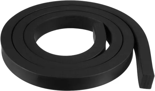 Miniatura 74 de uxcell Tira de sello de goma rectangular maciza, 0.197 in de ancho, 0.118 in de grosor, 3.3 ft de largo, color negro