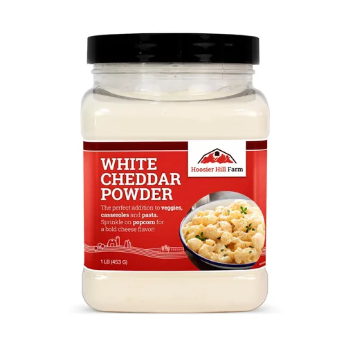 Queso Cheddar Blanco en Polvo de Hoosier Hill Farm, 1 Libra (Paquete de 1)
