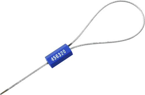 Miniatura 3 de (R) 50 sellos de cable de seguridad, etiquetas de seguridad numeradas, a prueba de manipulaciones, sellos de alambre de acero apretados