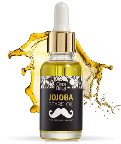 Aceite para barba de jojoba: sin perfume, puro y orgánico para hombres, detiene la picazón y la caspa, suaviza el cabello grueso y el bigote, 1 fl