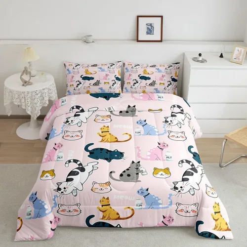 Miniatura 15 de Erosebridal Edredón de zorro para niños, tamaño individual, juego de ropa de cama de zorro de dibujos animados para niños y niñas, decoración