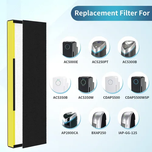 Miniatura 2 de Paquete de 6 filtros de repuesto C True FLT5000 FLT5250PT FLT5111, compatibles con purificador G-Guardian AC5000, AC5000E, AC5250PT, AC5350B