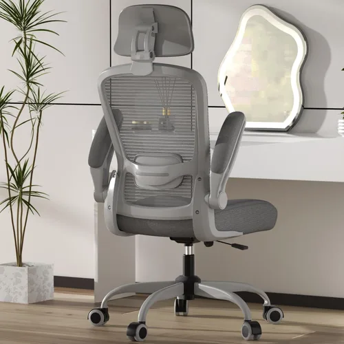 Miniatura 18 de Mimoglad Silla de oficina, silla de escritorio ergonómica de respaldo alto con soporte lumbar ajustable y reposacabezas, silla giratoria con Todo