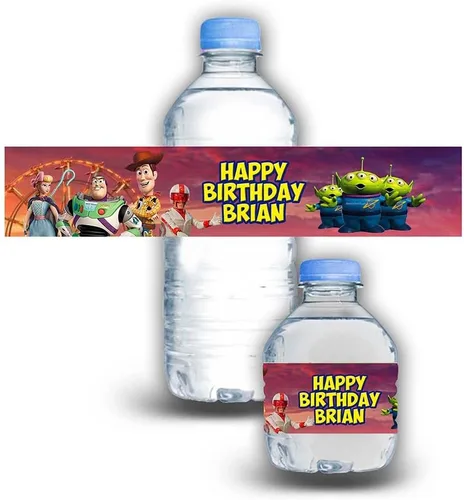 Miniatura 13 de Calcomanías impermeables para botellas de agua para niños, personalizables, paquete de 12 (coches)