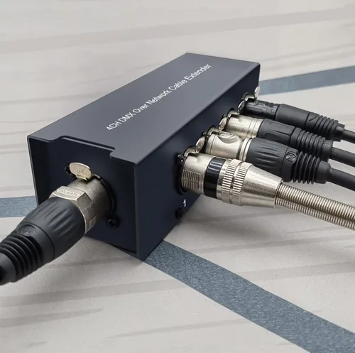 Miniatura 4 de LVY Extensor de cable DMX de 4 canales a través de red XLR de 3 pines macho y hembra a Ethercon canales de cable sobre cable RJ45 Cat5/Cat6 Ethercon