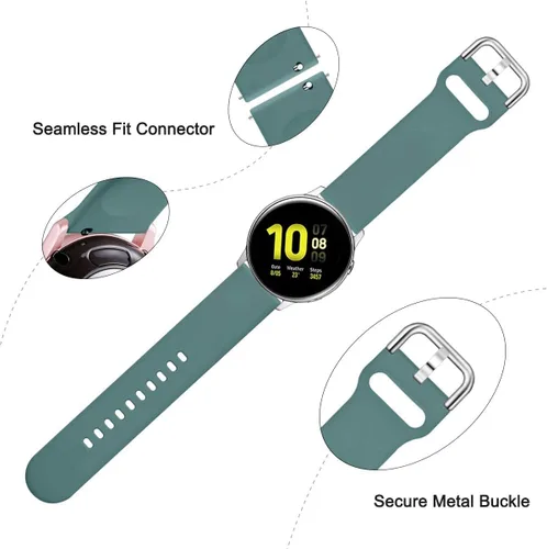 Miniatura 7 de Lerobo - Bandas compatibles con Samsung Galaxy Watch Active/Active 2 de 1.57 y 1.73 pulgadas/Galaxy Watch 1.65 pulgadas. Correa de reloj